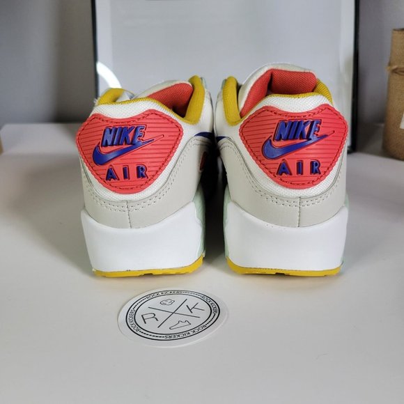 Nike Air Max 90 Summit White/Lapis-Light Bone - Picture 3 of 4